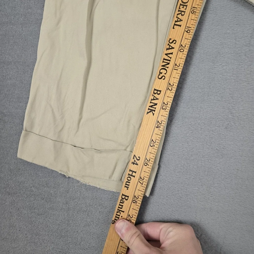 Polo Ralph Lauren Hammond Pant Mens 33x30 Vintage Khaki Pleated Cuffed Y2K